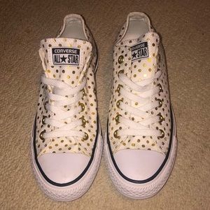 White/Gold Converse!!!